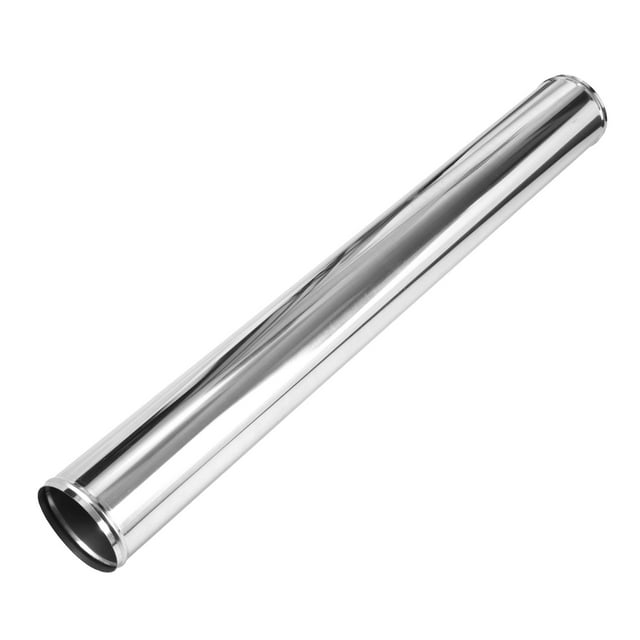 Tubo de escape recto con rodillo de perlas, tubo de escape modificado para automóvil personalizado de 4.5" OD, longitud de 40", acero inoxidable, tono plateado