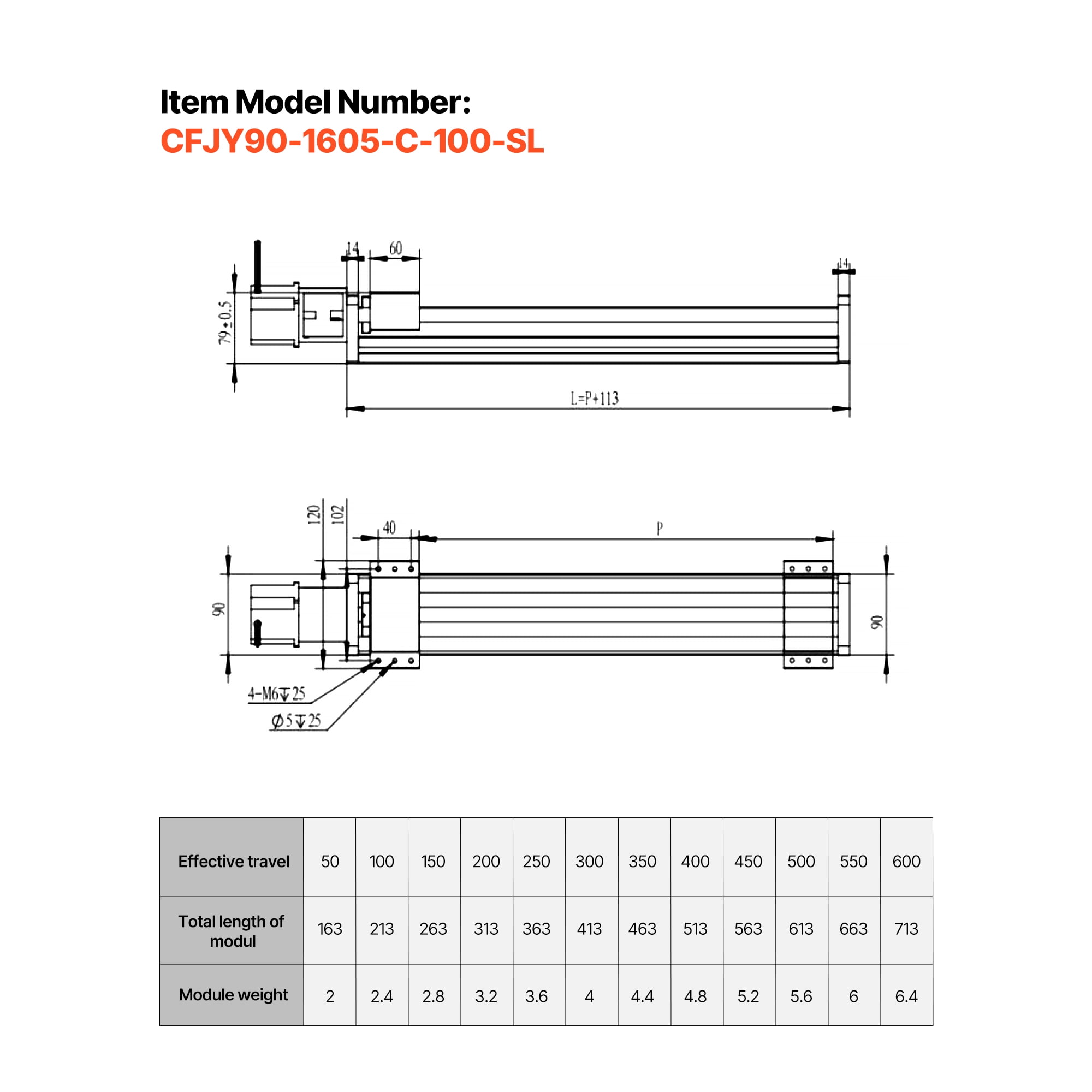 KFFKFF Linear Stage Actuator with 100 mm Stroke, Ball Screw CNC Motion Guide Rail, Dual Optical Axis, C7 Precision, Bearing Slide Block, Manual Handwheel, Suitable for CNC Router X Y Z Axis