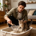 thumbnail image 6 of Long Handle Stainless Steel Cat Litter Scoop, Heavy Duty Solid Slotted Sifting Design, Fast Separation of Clean Litter, Ergonomic Handle Keeps Hands Clean, Smooth Easy to Rinse, for Pet Litter Boxes, 6 of 8