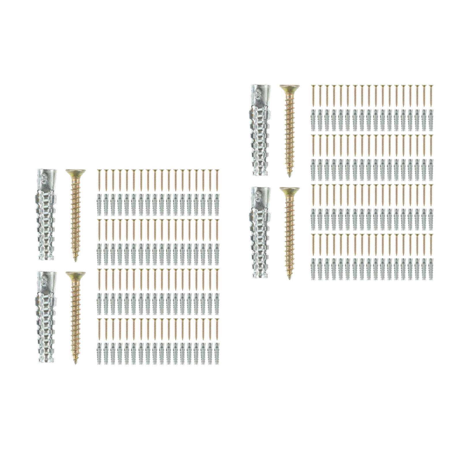 2 Pack Heavy Duty Steel Sheetrock Wall Anchors with Screws, 4x0.9x0.9 cm, Strong Support for Drywall and Wall Mounting