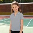 thumbnail image 2 of Shachafan Girls' Sporty Solid Color Top For Kids Breathable Girls Tee For Play And Everyday Wear Big Girls Outfits, 2 of 7