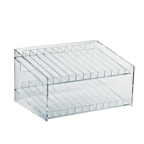 Two-Tier 24 Compartment Display, 12-Comp per Tier. Dimensions: 12"W x 8.5"D x 6.5"H