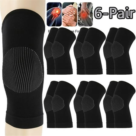 

Elbourn 6-Pair Knee Pads Workout Meniscus Tear Joint Pain Relief Elastic Knee Compression Sleeve