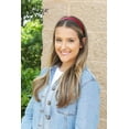 thumbnail image 3 of Motique Accessories Maroon 1-inch Satin Hard Headband, 3 of 5