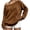 Brown women long sleeve sweater a1, variant on Women's Fall Winter Long Sleeve Fuzzy Solid Casual Pullover Tops Off Shoulder Warm Soft Cozy Sweater with Pockets for Daily Wear, Black M