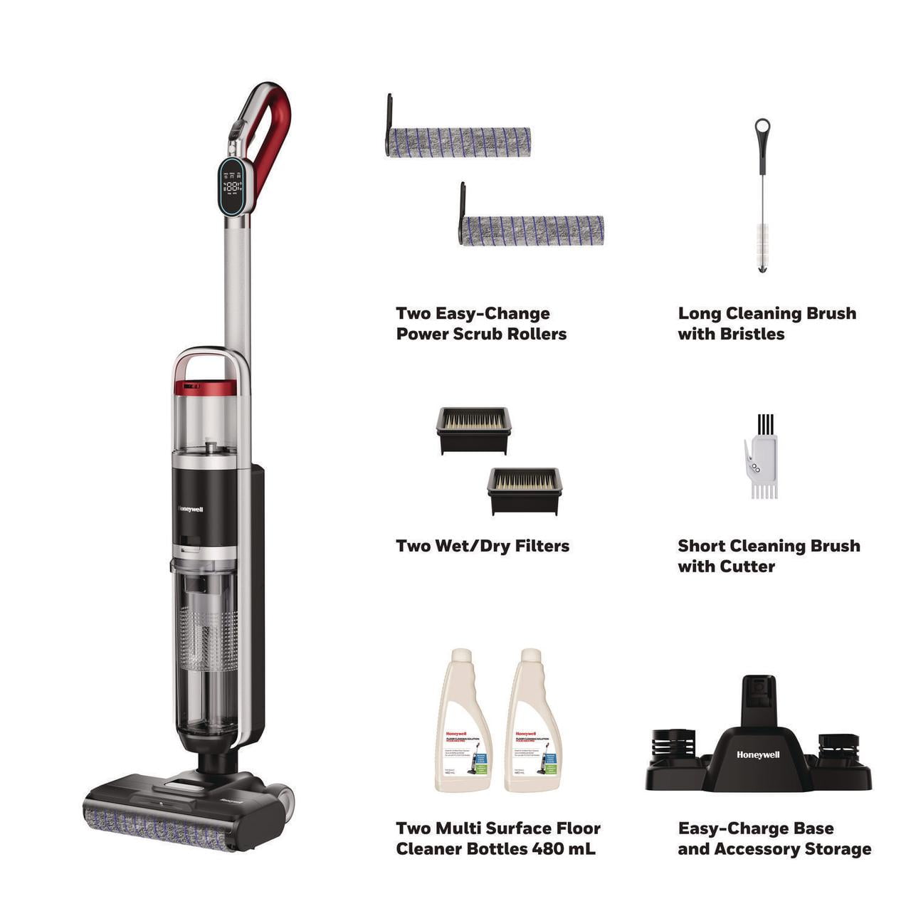 Honeywell Ultamax Elite FC20 Cordless Floor Cleaner, 13.5” Cleaning Path, Graphite