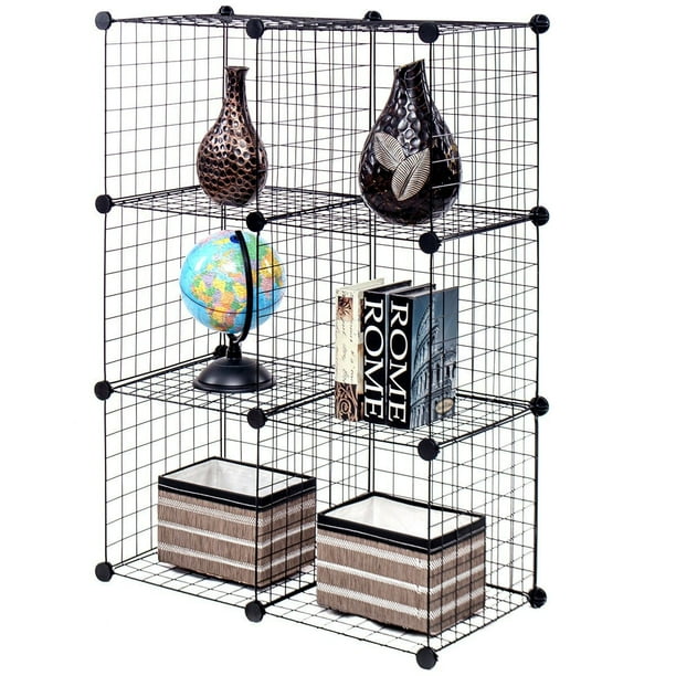 DIY 6 Cube Grid Wire Cube Shelves