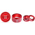 thumbnail image 1 of wonima02 for Toyota Tundra Accessories 2025 2022-2024 Sequoia 2023-2025 Center Console Knob Cover Drive Mode Cap Start Stop Push Button Cover Ring Volume Rear Mirror Adjust Knob Ring 5Pcs (Red), 1 of 1