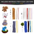 thumbnail image 6 of Cozy Craftworks Chenille Stem Animal Craft Kit for Adults Teens, Fuzzy Pipe Cleaners to Create 4 Adorable Animals, Relaxing DIY Art & Craft Kit with All Supplies, 6 of 11