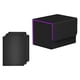 thumbnail image 1 of Caja de baraja de cartas con cierre magnético y capacidad para más de 100 cartas coleccionables. Negro Púrpura, 1 of 9