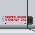 thumbnail image 3 of 2 Pack - Driver Using Electronic Vinyl Decal Electronic Logging Device Sticker E-Log Electronic Driver Logs Decal for Commercial Semi Truck & Bus Drivers - Many Colors & Sizes (11" x 3", Red), 3 of 8