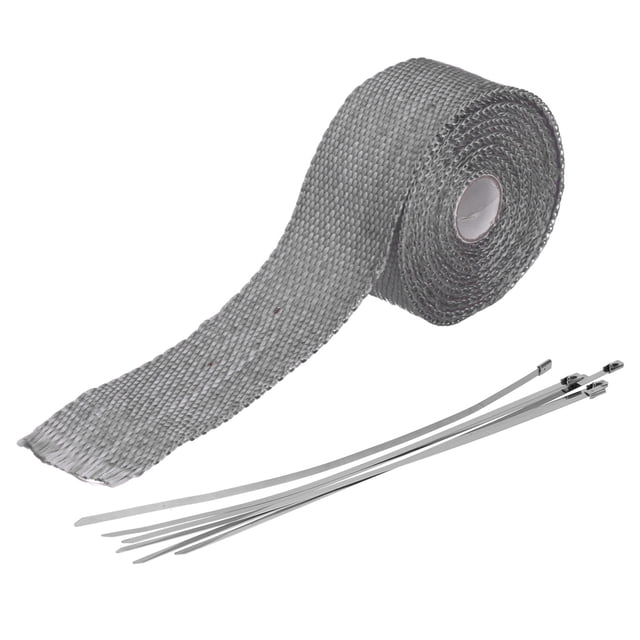 Exhaust Heat Wrap, Improve Performance Exhaust Pipe Tape Save Fuel Durable For Engineer For Home Black