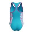 thumbnail image 4 of Speedo Girl's UV Protection Propel Back Printed One Piece Swimsuit - Neon Violet, Size 8, 4 of 4