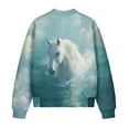 thumbnail image 5 of DISNIMO Horse Printed Sweatshirts for Women Zip Up Jackets Long Sleeve Outwear V Neck Sweatshirts Fashion Jackets, S, 5 of 7