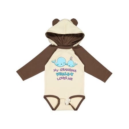 

Inktastic My Grandma Whale-y Loves Me Boys or Girls Long Sleeve Baby Bodysuit
