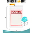 thumbnail image 2 of Pack of 100 Zipper Bags 6 x 9. Seal Top White Block Bags 6x9. Heavy Duty Plastic Bags 4 Mil. Printed "Parts" Resealable polyethylene Storage Bags with Hang Hole. Zipper Locking Poly Bags for, 2 of 6