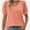 Pink, variant on Womens Casual V Neck T Shirts Swiss Dotted Puffy Sheer Short Sleeve Blouses