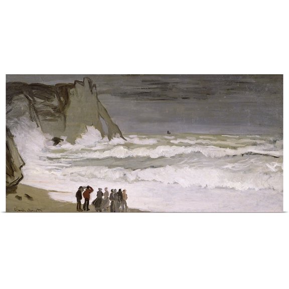 Great BIG Canvas | Rolled Claude Monet Poster Print entitled Rough Sea at Etretat, 1868 69
