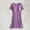 Purple, variant on QUINDOS Plus Size Pajamas for Women One Piece Mid Length Nightgowns for Women Padded Short Sleeve Sleep Dress Casual Crew Neck Solid Loose Sleepwear Night Dress
