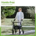 thumbnail image 5 of ZENART Mobility Rollator Walker for Seniors Adult with Adjustable Seat and 10" Wheels, Blue, 5 of 8