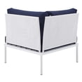 thumbnail image 4 of Modway Harmony Sunbrella® Outdoor Patio All Mesh Corner Chair in White Navy, 4 of 7
