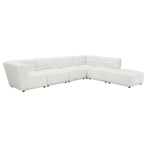 Sunny 6-piece Upholstered Modular Sectional Sofa Ivory