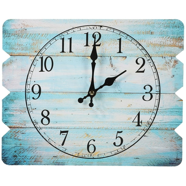 Reloj de pared decorativo creativo rectangular para dormitorio, reloj de pared de estilo vintage.
