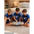 thumbnail image 5 of Beezizac Boys Summer Pajama Set, 2-Piece Soccer Print PJs - Short Sleeves & Shorts Soft Sleepwear Size 14, 5 of 7