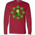 thumbnail image 3 of Inktastic St. Patricks Day Shamrocks and Hat Long Sleeve T-Shirt, 3 of 5