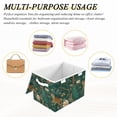 thumbnail image 6 of Yayeee Collapsible Cube Storage Bin with Lid Fabric Closet Decorative Basket with Handles, Tiger and Peacock Pattern, 6 of 7