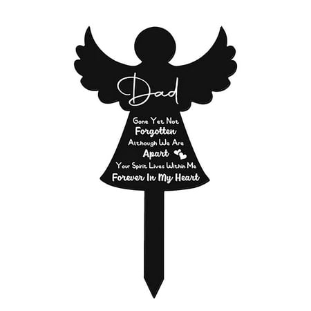 Clearance! Fengga Card Slot Parents Angel Memorial Stake Stakes Insert Relatives Outdoor Decoration  1X Card Insert