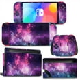 thumbnail image 3 of KIPLINK Nintendo Switch OLED Skin Decal – Full Body Vinyl Cover, Anti-Scratch & Waterproof, Bubble-Free Installation, Galaxy & Starry Night Designs, 3 of 30