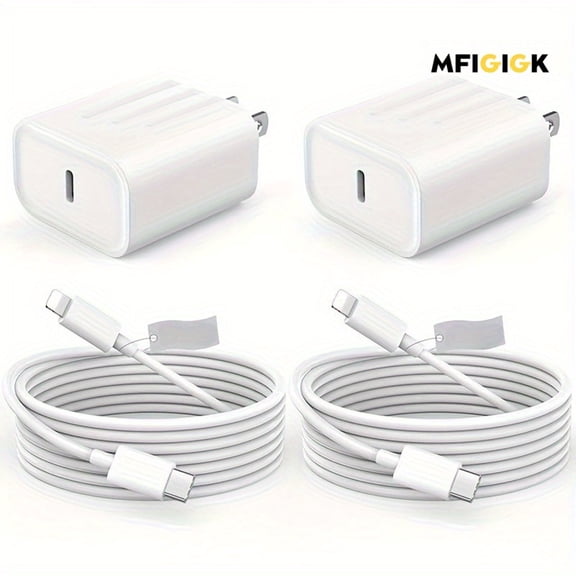 MFIGlGK 2pcs 20W Charger Block USB C Fast Wall Charger Cube Type C PD Power Delivery Charging Block Plug Replacement for iPhone 11/ 12/ 13/ 14/ 15/ Pro Max, XS/ XR/ X, iPad Pro, Samsung GalaxyMFIGlGK