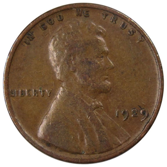 1929 Lincoln Wheat Cent VF Very Fine Bronze Penny 1c Coin Collectible