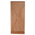 thumbnail image 2 of TMS 36 in. x 84 in. X Overlay Primed Natural Wood Finish Sliding Barn Door with Sliding Door Hardware Kit SWD11-Dark, 2 of 7