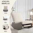 thumbnail image 6 of BISHE Modern Rocking Chair Recliner, Comfy Rocker Nursery Chair with Footrest,  Leisure Glider Rocking Chair with Thick Seating, Accent Rocker Recliner for Living Room, Grey, 6 of 7