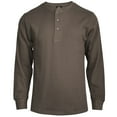 thumbnail image 2 of TheLovely Men's Classic Waffle Knit Mid-Weight Cotton Long Sleeve Light Thermal T-Shirt Top, 2 of 4