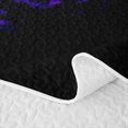 thumbnail image 5 of meiyoeat Glowing Flame Magic Dragon Quilt King for Boys Girls, Gothic Animal King Coverlet Set, Purple Black, 3pcs, 5 of 7