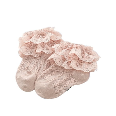 

Farrubbyine8 Newborn Baby Socks Bow Lace Ankle Short Socks Princess Girls Socks