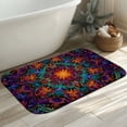 thumbnail image 4 of 1pc Abstract Mandala Absorbent Non-Slip Bathroom Thickened Flannel Rug Decor,Soft,Quick Drying,Suitable For Indoor/outdoor Use,Bathrooms,Bedrooms,Kitchens,Terrace,Laundry Rooms,16"x24", 4 of 7