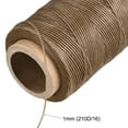 thumbnail image 4 of Uxcell 186 Yards 210D/1mm Leather Sewing Thread Polyester Waxed Cord, Pastel Brown, 4 of 5