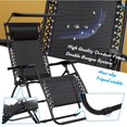 thumbnail image 5 of Walnew Zero Gravity Chair Outdoor Folding Recliner Lounge Chair with Attachable Sunshade Canopy and Holder,Black, 5 of 8