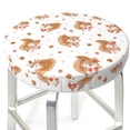 thumbnail image 3 of Lsque Squirrel Giving A Gift Round Bar chair cushion covers Velvet Fabric Premium Comfort Protects from Scratches and Stains for 14-17 Inch Chair- 12 inch, 3 of 7
