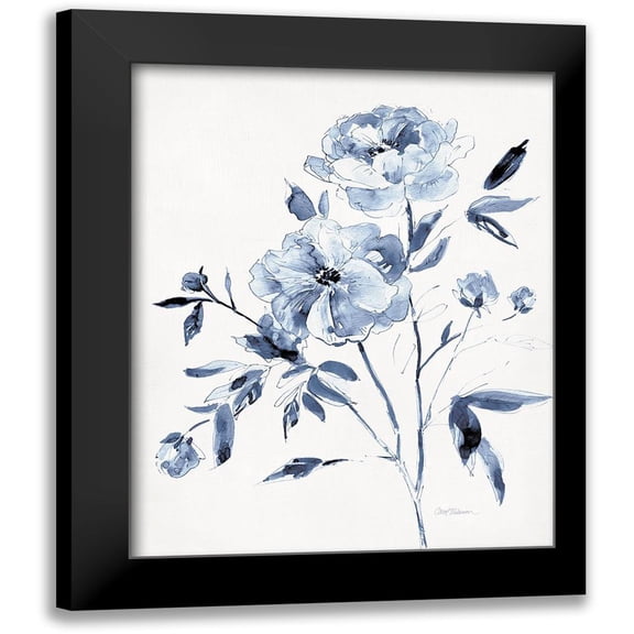 Robinson, Carol 12x14 Black Modern Framed Museum Art Print Titled - Inky Chickory Botanical II
