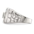 thumbnail image 3 of Sterling Silver Rhodium Plated Men's Fashion CZ Ring QR1281, 3 of 5
