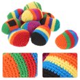 thumbnail image 4 of 12 pelotas de malabarismo: Sacos de frijoles tejidos a mano para niños - Pelotas de crochet suaves, juguetes multicolores para lanzar en interiores y exteriores, 4 of 5