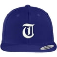 thumbnail image 1 of Trendy Apparel Shop Old English T Embroidered Flat Bill Snapback Cap, 1 of 2