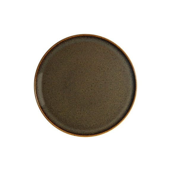 Tierra dia.12.75" Round Brown Vitrified Plate