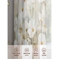 thumbnail image 7 of Floral Flower Semi Sheer Curtains 84 Inch Length 2 Panels Set, Modern Oil Painting Watercolor White Sheer Kitchen Curtain Privacy Voile Window Curtain for Living Room Bedroom Rod Pocket Drapes, 7 of 7