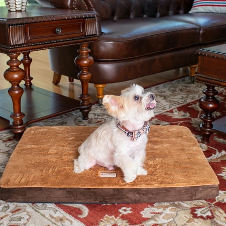UPC: 0815481011205 | Memory Foam Orthopedic Pet Bed Pad in Mocha and Brown  24-Inch by 18-Inch by 2-Inch M06HKF/ZS-S